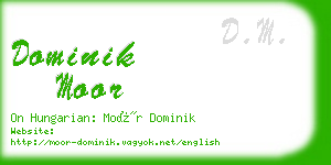 dominik moor business card